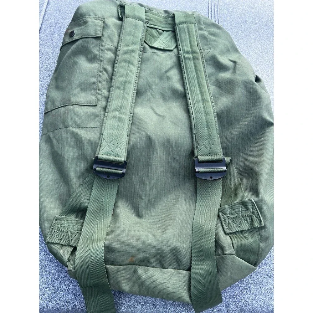 1990s US Military OD Green Sea Bag Backpack Duffel Camping Travel Surplus GI